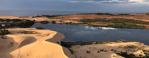 White Sand Dunes near Mui Ne, Vietnam, from Hot Air Balloon